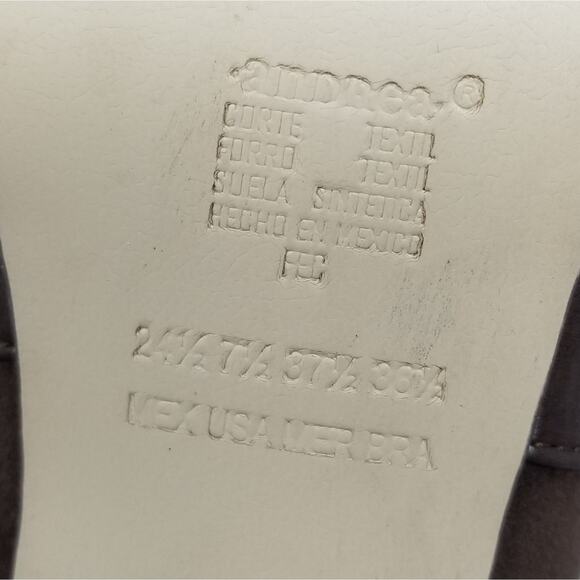 Andrea Brown Ankle Boots Suede Elasticized Platform Heels Size 7.5 - Picture 3 of 14